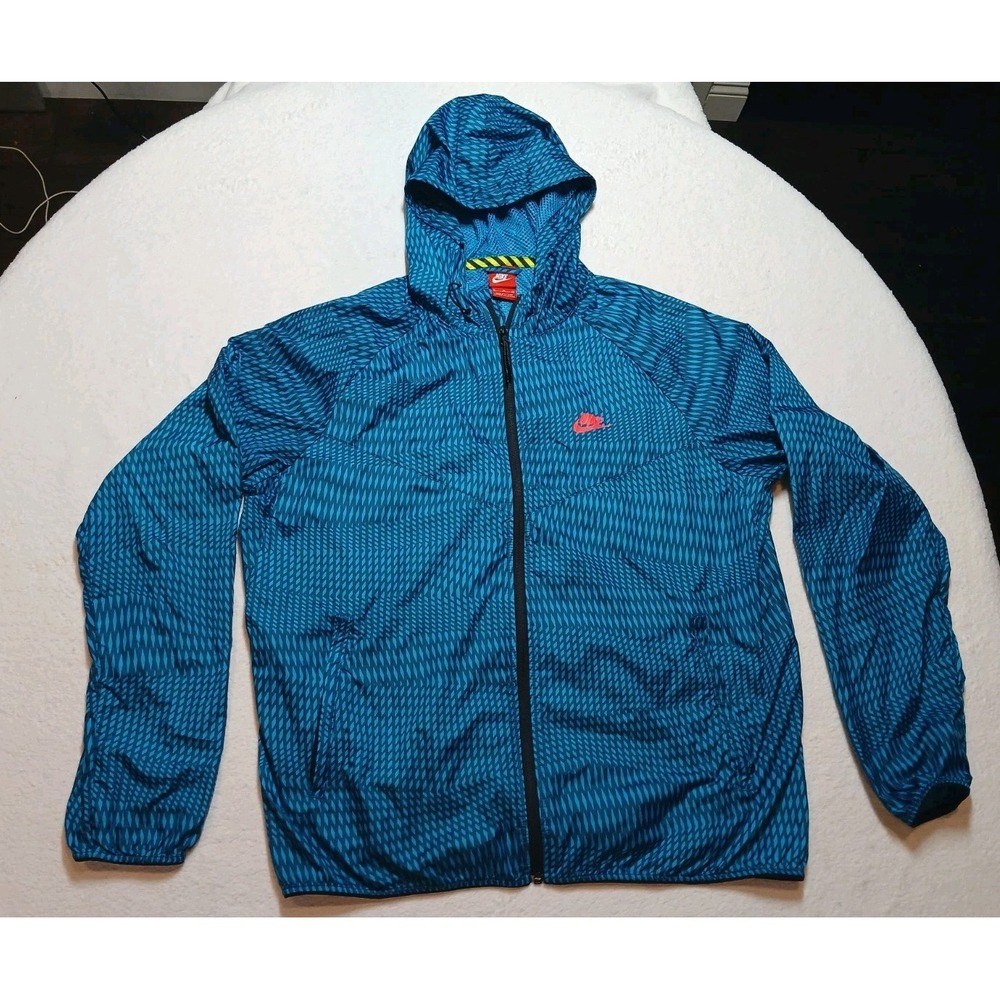 Nike RU Fly Windrunner Track Jacket Full Zip Windbreaker Men's XL Blue
